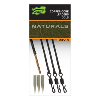 FOX Edges Naturals Copper-Core Leaders x3  готовые ледкоры
